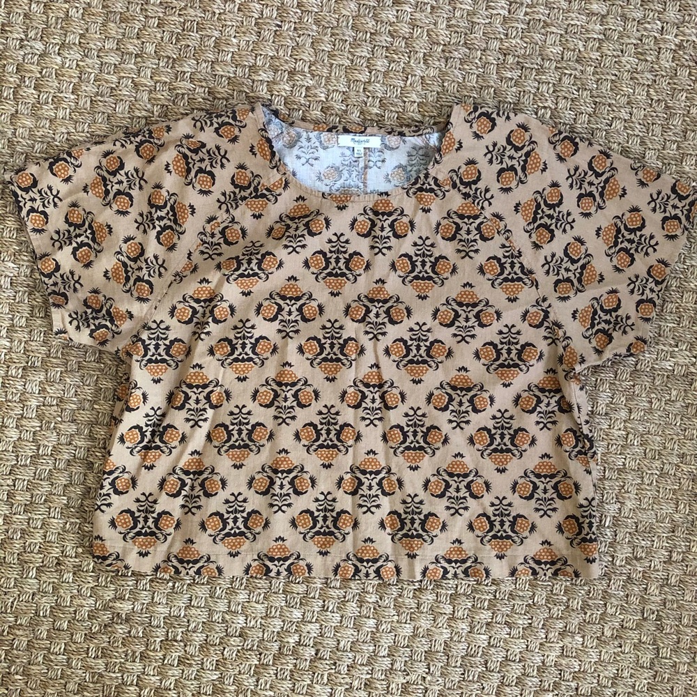 Madewell cotton linen blend top